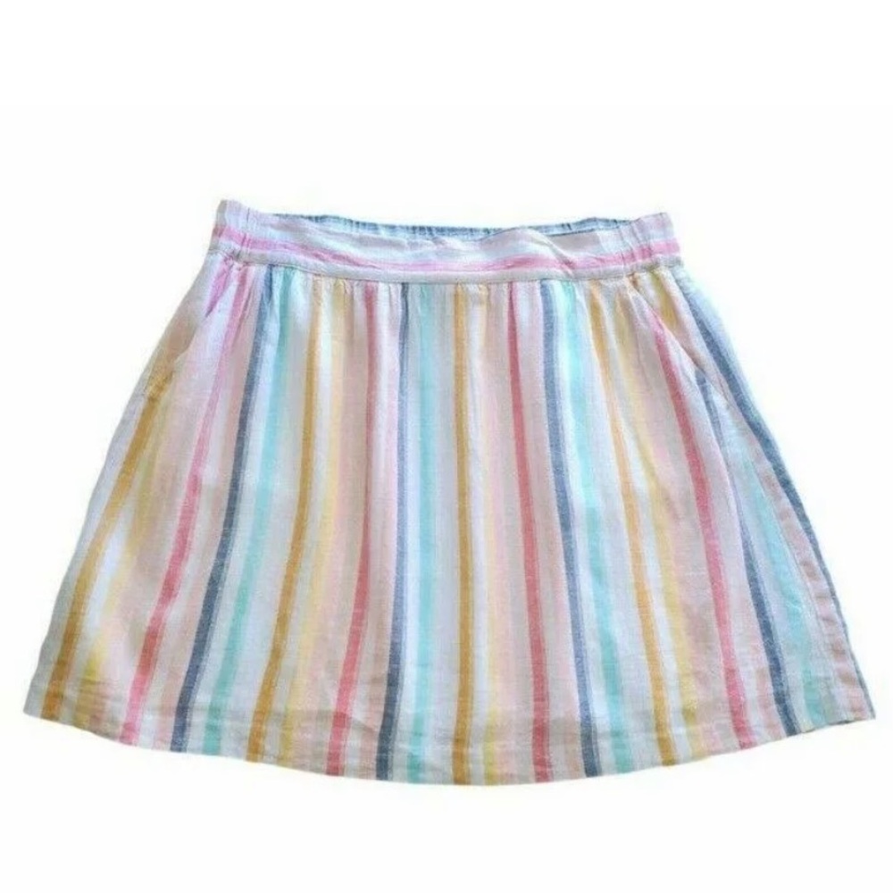 2/$20 Loft linen rainbow skirt XS